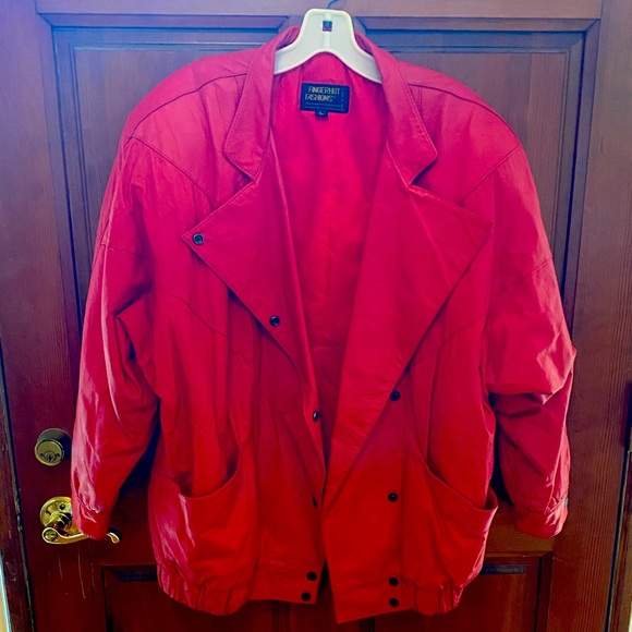 Fingerhut Fashions red leather men’s jacket size large - Picture 1 of 16